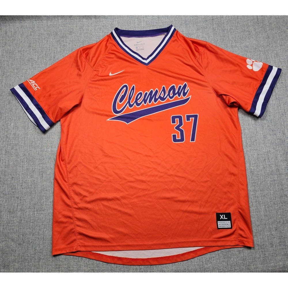 Clemson‎ Tigers Baseball Jersey Mens XL Nike Practice Team Issue Authentic #37
